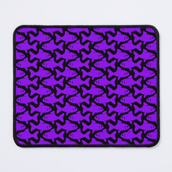 Item preview, Fish Pattern (purple on black) designed and sold by JMParadis.