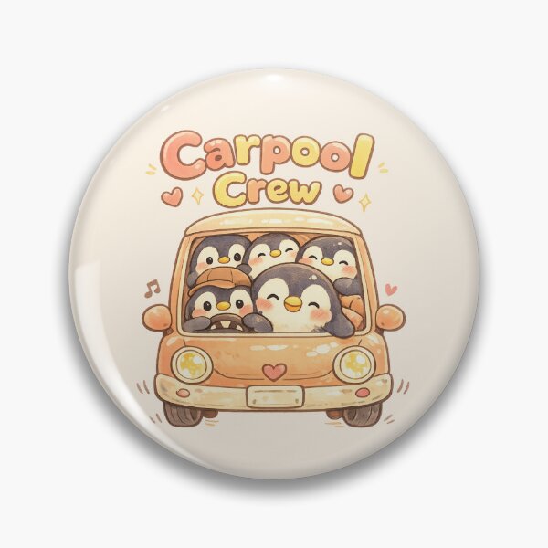 Item preview, Cute Penguin Carpool Crew | Kawaii Cartoon Cozy Pastel Animal Friends designed and sold by Moons Studio.