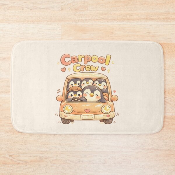 Item preview, Cute Penguin Carpool Crew | Kawaii Cartoon Cozy Pastel Animal Friends designed and sold by Moons Studio.