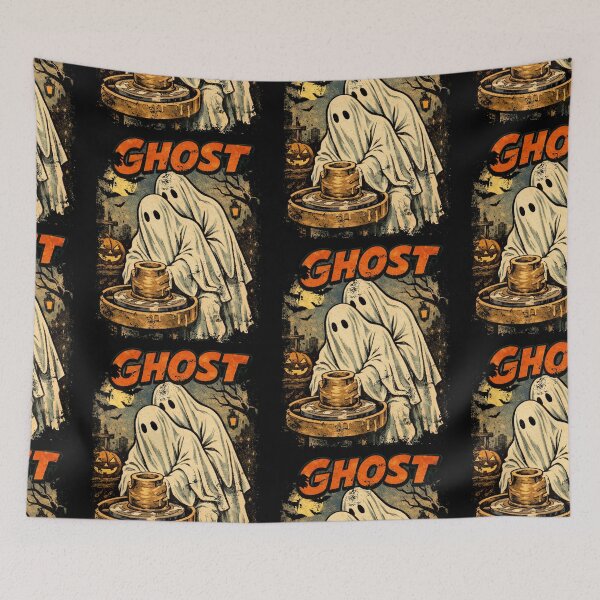 Item preview, Ghost Pottery Halloween designed and sold by Nacho Average Designs.