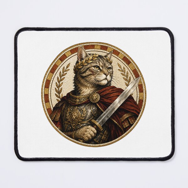 Item preview, Roman Emperor Cat – Mosaic Warrior Art designed and sold by cozydrops.
