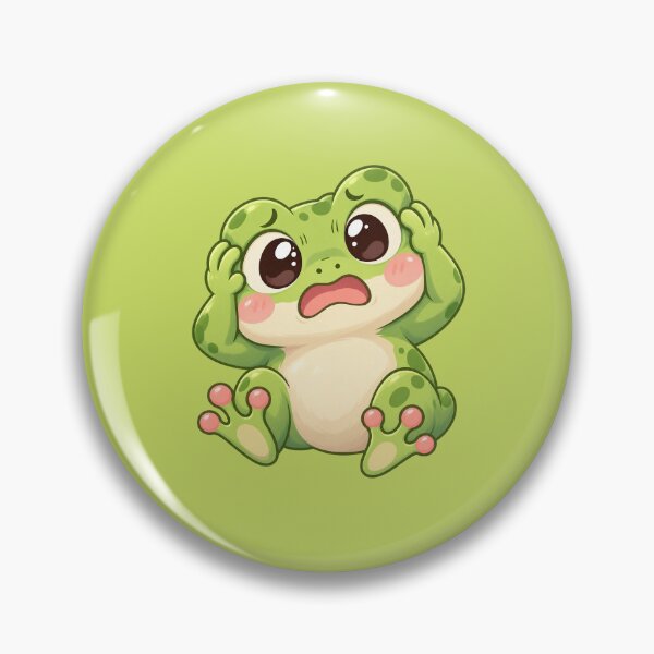 Item preview, Cute Surprised Frog with Funny Expression designed and sold by zan-mf.