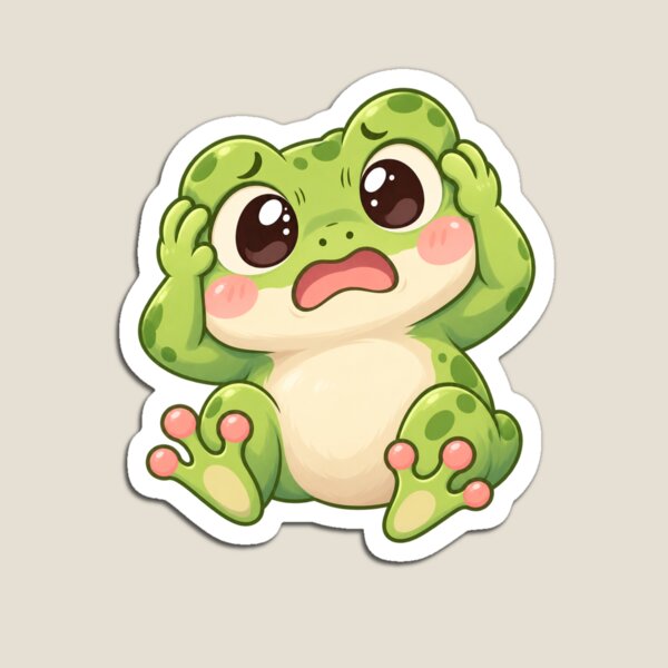 Item preview, Cute Surprised Frog with Funny Expression designed and sold by zan-mf.