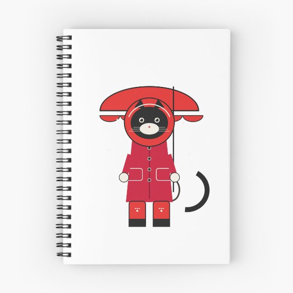Item preview, Raincoat Cat – Cute Red Rainy Day Illustration designed and sold by SewRed.