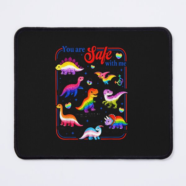 Item preview, Dinosaur Rainbow You are Safe with Me LGBT Pride designed and sold by FrankIsabel.