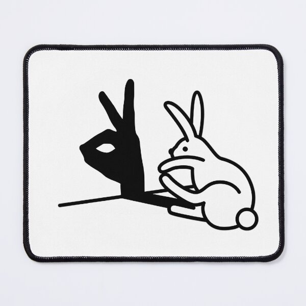 Item preview, White Bunny Facing Hand Making Silhouette Shadow On Wall designed and sold by MahaMonner.