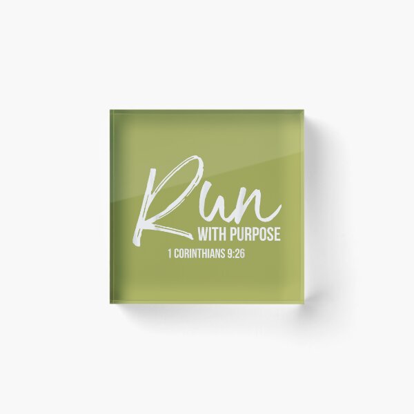 Item preview, Christian Runner Gift Running Gear Run with Purpose Quote Small designed and sold by melodycook.