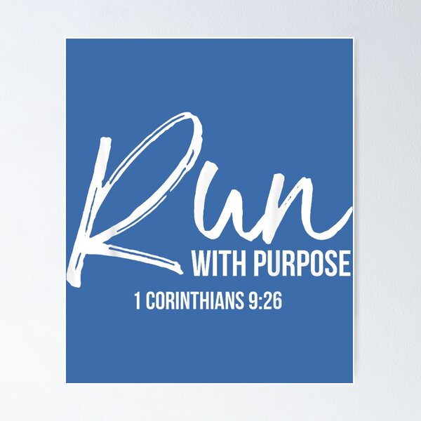 Item preview, Christian Runner Gift Running Gear Run with Purpose Quote Small designed and sold by melodycook.