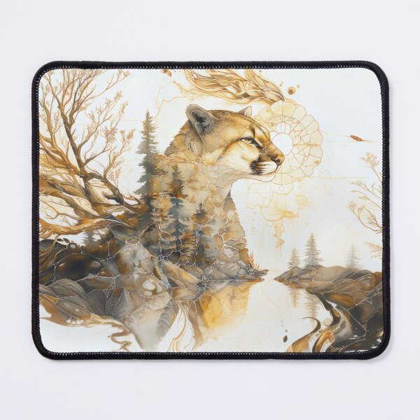 Item preview, Rocky Mountain Cougar Watercolor Wildlifeddddd designed and sold by Kaurisdigital.