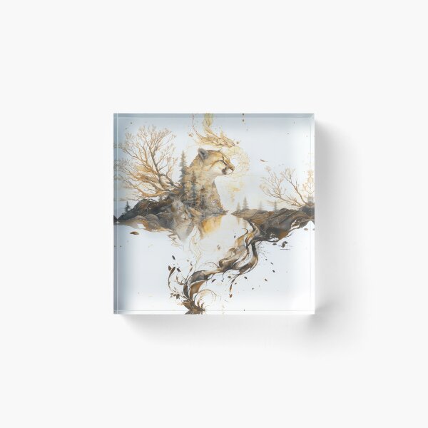 Item preview, Rocky Mountain Cougar Watercolor Wildlifeddddd designed and sold by Kaurisdigital.