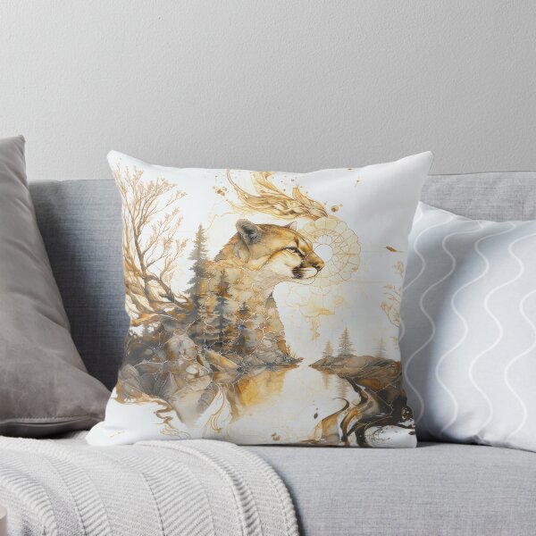 Item preview, Rocky Mountain Cougar Watercolor Wildlifeddddd designed and sold by Kaurisdigital.