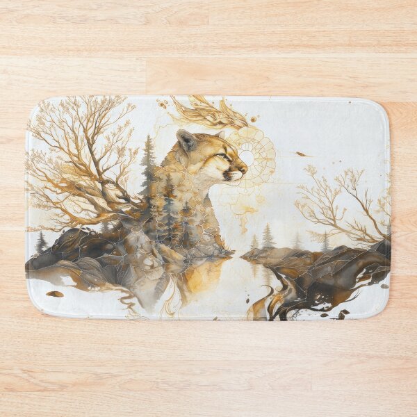 Item preview, Rocky Mountain Cougar Watercolor Wildlifeddddd designed and sold by Kaurisdigital.