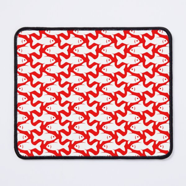 Item preview, Fish Pattern (white on red) designed and sold by JMParadis.