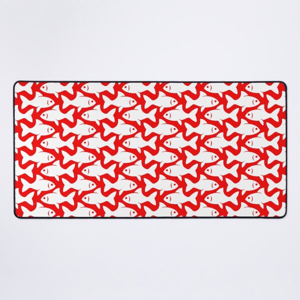 Item preview, Fish Pattern (white on red) designed and sold by JMParadis.
