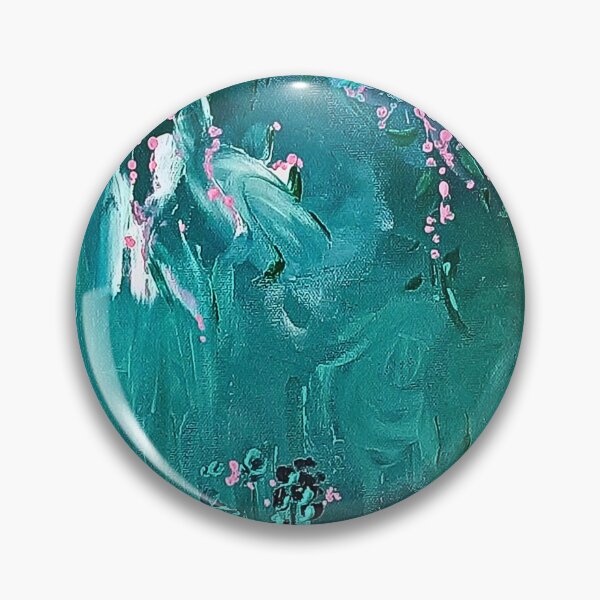 Item preview, Moody Teal Botanical Abstract Painting designed and sold by ArtistsAtticWI.