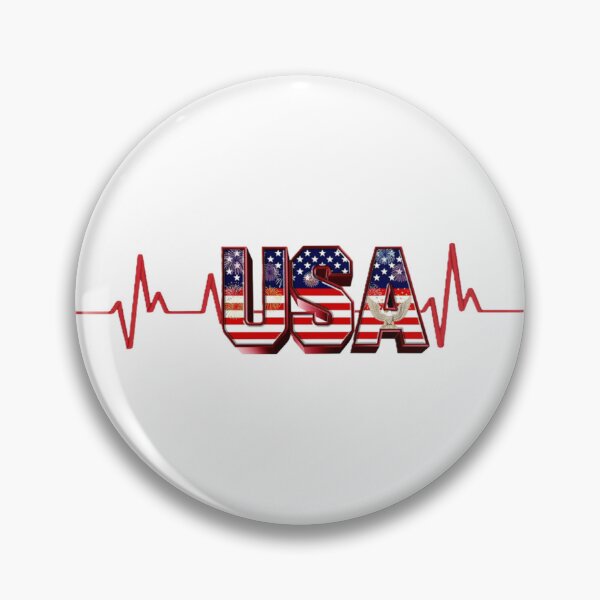 Item preview, USA Heartbeat designed and sold by InkShiftLabs.
