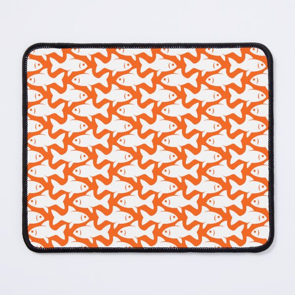 Item preview, Fish Pattern (white on orange) designed and sold by JMParadis.