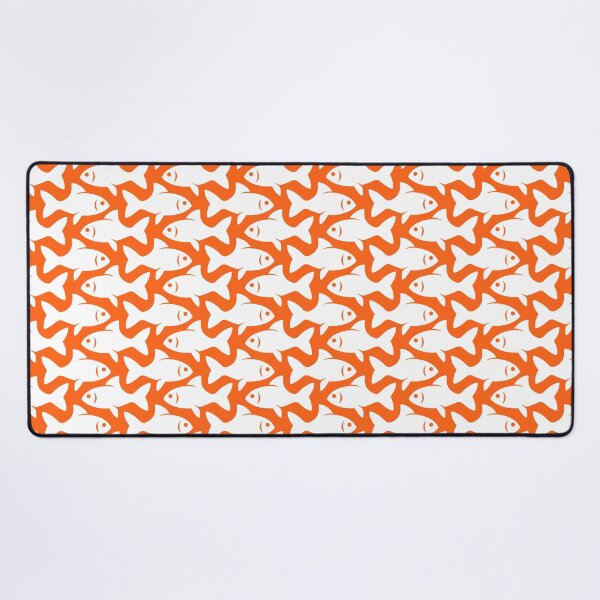 Item preview, Fish Pattern (white on orange) designed and sold by JMParadis.
