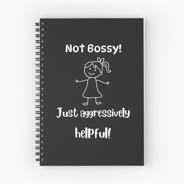 Item preview, “Not Bossy, Just Aggressively Helpful” Line‑Art Character Design designed and sold by TetelestaiWeave.