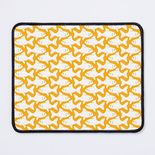 Item preview, Fish Pattern (white on yellow) designed and sold by JMParadis.