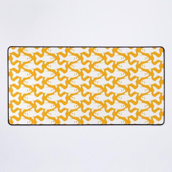 Item preview, Fish Pattern (white on yellow) designed and sold by JMParadis.