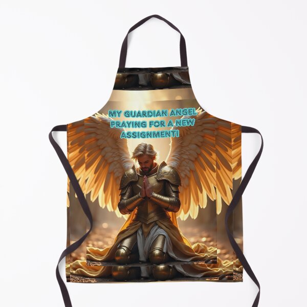 Item preview,  Radiant Guardian Angel in Prayer humorous art designed and sold by TetelestaiWeave.
