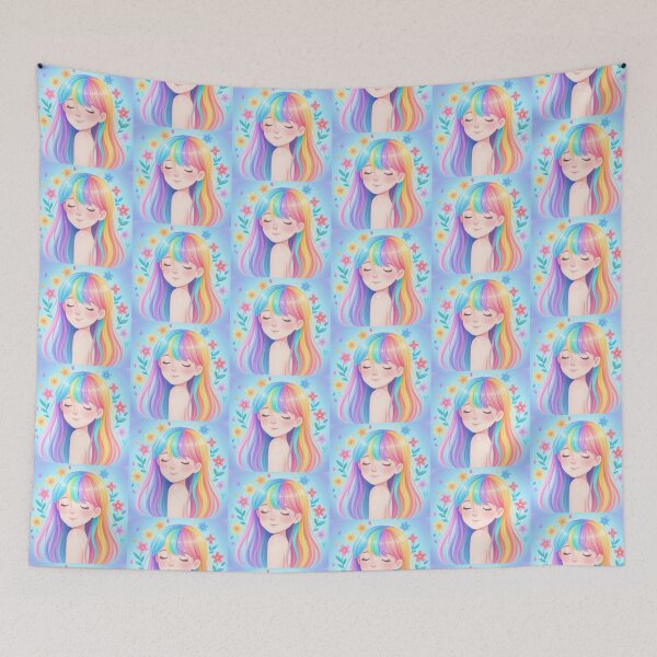 Item preview, Linda chica con fondo colorido designed and sold by Maureen1209.