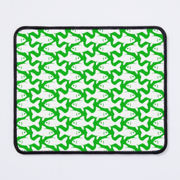 Item preview, Fish Pattern (white on green) designed and sold by JMParadis.