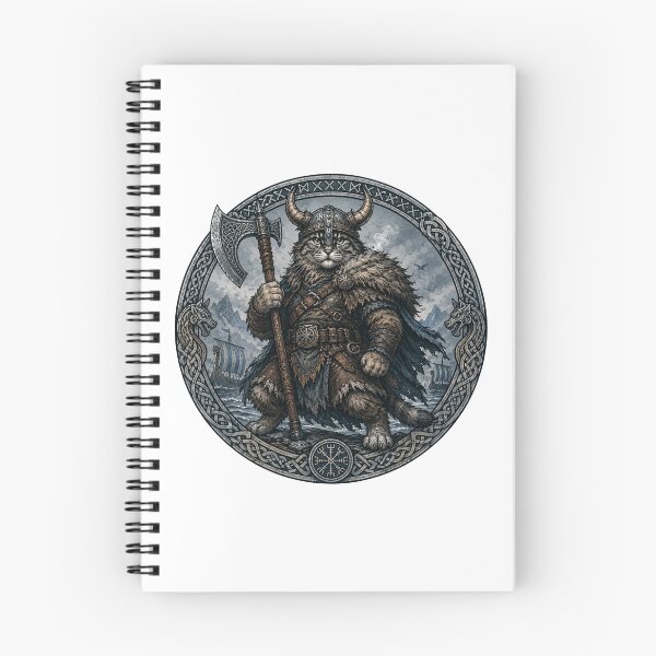 Item preview, Viking Cat Warrior – Norse Celtic Art designed and sold by cozydrops.