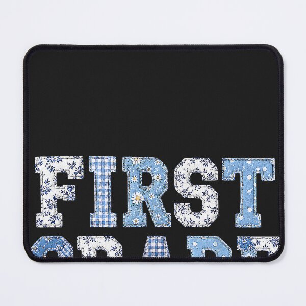 Item preview, 1st First Grade Teacher Blue Patchwork Back to School Girls designed and sold by CriseldaBruning.
