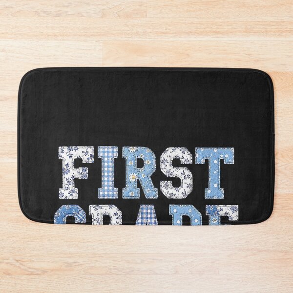 Item preview, 1st First Grade Teacher Blue Patchwork Back to School Girls designed and sold by CriseldaBruning.