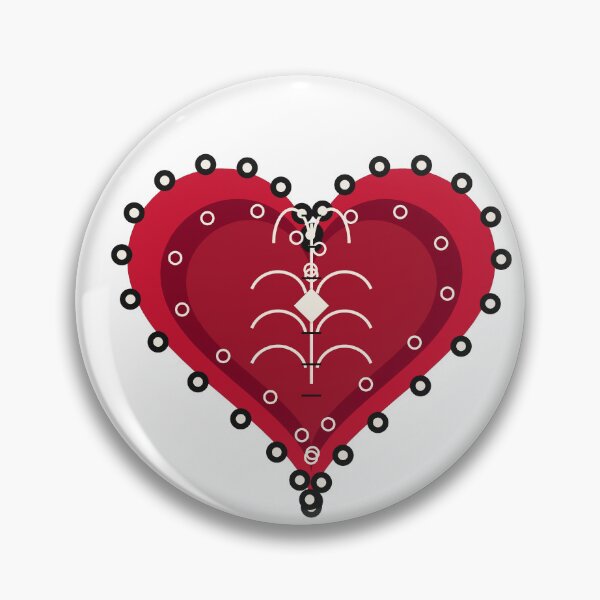 Item preview, Crimson Lace Heart – Dark Romantic Red Emblem designed and sold by SewRed.