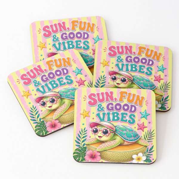 Item preview, Cute Summer Turtle Good Vibes. designed and sold by Snuggz_08.