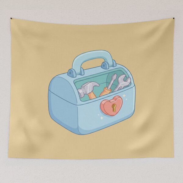 Item preview, Cute Pastel Toolbox Kawaii Heart Tool Box Illustration designed and sold by Indraokta22.