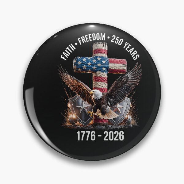 Item preview, Faith Freedom 250 Years Christian Cross Eagle 4th of July men designed and sold by FrankIsabel.