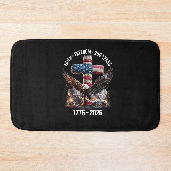 Item preview, Faith Freedom 250 Years Christian Cross Eagle 4th of July men designed and sold by FrankIsabel.