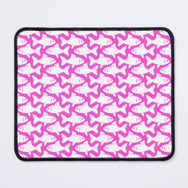Item preview, Fish Pattern (white on pink) designed and sold by JMParadis.