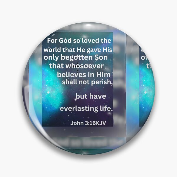 Item preview, John 3:16 Galaxy Scripture Art – Christian Bible Verse Design designed and sold by TetelestaiWeave.