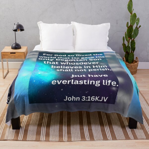 Item preview, John 3:16 Galaxy Scripture Art – Christian Bible Verse Design designed and sold by TetelestaiWeave.
