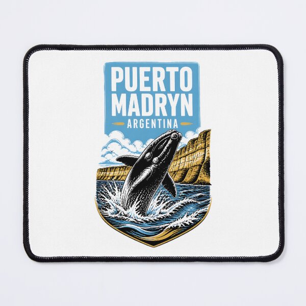 Item preview, Puerto Madryn Argentina Vintage Travel Tourism Poster designed and sold by TravelersGems.