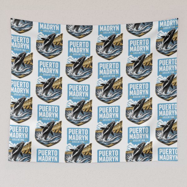 Item preview, Cartel de viaje y turismo vintage de Puerto Madryn, Argentina designed and sold by TravelersGems.