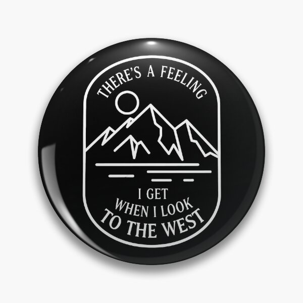 Item preview, Mountain Sunset West Feeling Badge designed and sold by HesseCove.