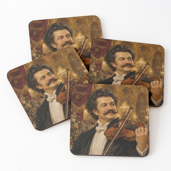 Item preview, Waltz King: Johann Strauss II Vintage Oil Painting - Viennese Ballroom Elegance designed and sold by DoReMiStudio.