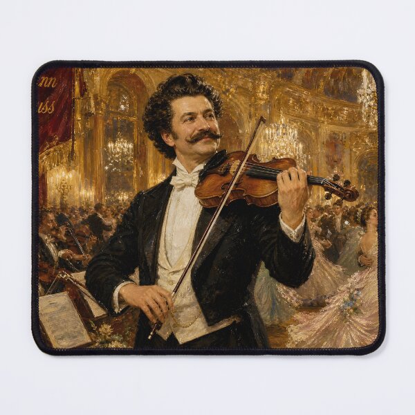 Item preview, Waltz King: Johann Strauss II Vintage Oil Painting - Viennese Ballroom Elegance designed and sold by DoReMiStudio.