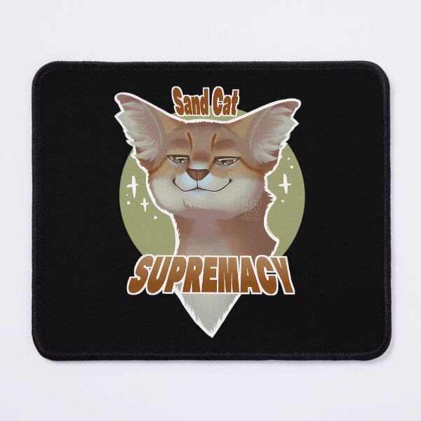 Item preview, Smirking Feline Portrait With Big Ears Inside Oval designed and sold by StickoPrints.