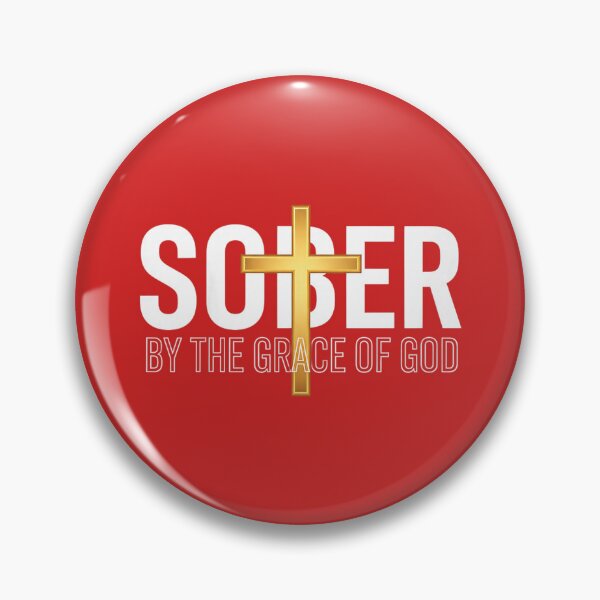 Item preview, Christian Sober By The Grace of God - Recovery Sobriety Coss designed and sold by melodycook.