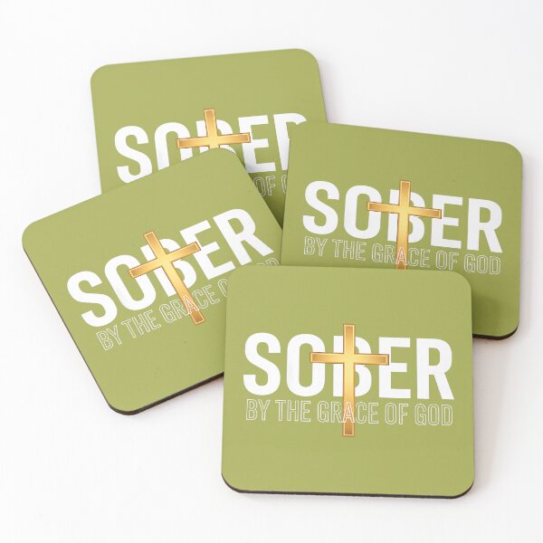 Item preview, Christian Sober By The Grace of God - Recovery Sobriety Coss designed and sold by melodycook.