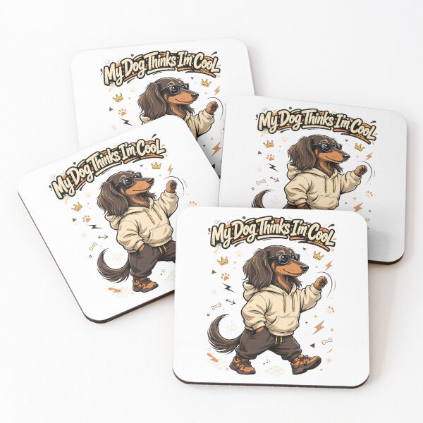Item preview, Funny Dachshund Thinks I'm Cool designed and sold by Tong4130.