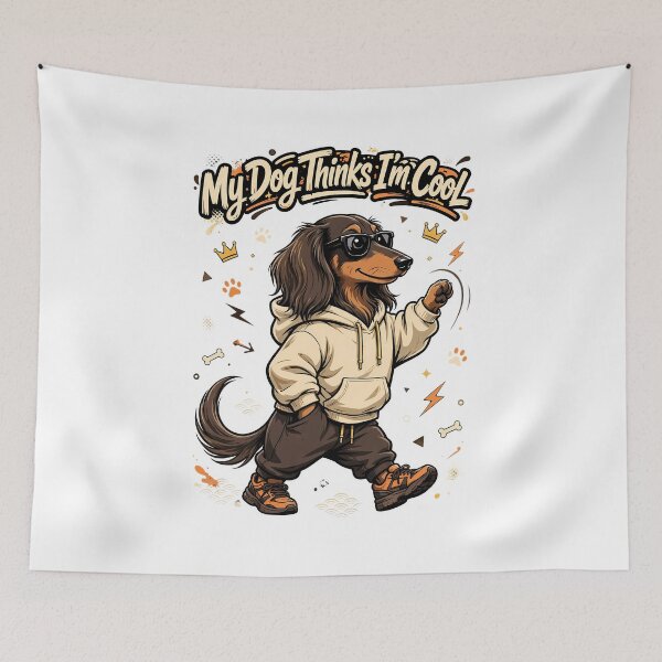 Item preview, Funny Dachshund Thinks I'm Cool designed and sold by Tong4130.