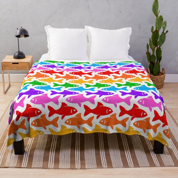 Item preview, Fish Pattern (multicolor on white 1) designed and sold by JMParadis.